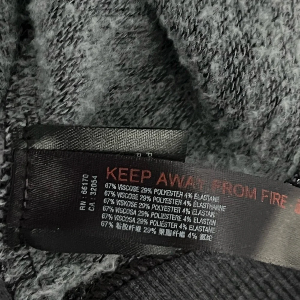 Free People Fp Movement Bonfire Oversized Hoodie Large Gray Black Sweatshirt NWT - Picture 8 of 16